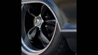 1965 Buick Riviera Custom Painted Torq Thrust 2 wheels black