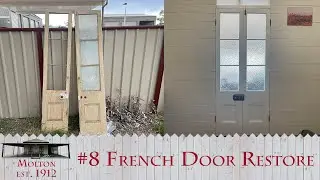 French door rescue! Glazing, painting, and restoring hardware!
