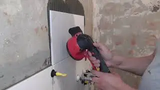 Укладка плитки в ванной, начало.