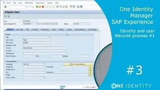 One Identity Manager | SAP Experience #3 | Identity and user lifecycle process #1