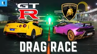 DRAG RACE: Lamborghini Huracan v Nissan GTR *MODIFIED 1000HP*