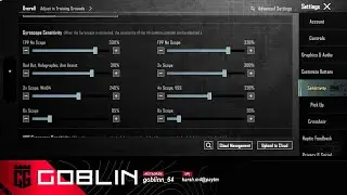 (Update 3.3) Goblin New Sensitivity & Goblin new  control code | goblin sensitivity bgmi / BGMS