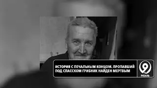 Найден. Погиб. Под Спасском нашли тело пропавшего летом грибника. «9 телеканал» Рязань