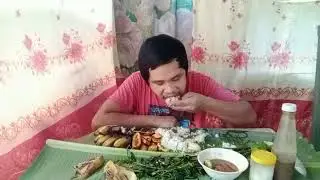 MUKBANG SIMPLENG ULAM TALBOS NG KAMOTE SAGING