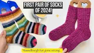 Finished pair of socks & Musselburgh hat gone wrong... #knittingpodcast