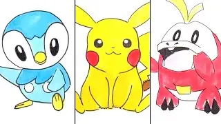 Drawing Pokémon  in 5sec,10sec,1mins,5mins 🤩🤩🤩