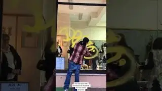 People react to graffiti tag