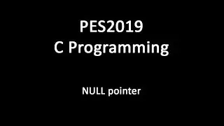 C Programming - NULL pointer