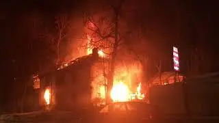 Горит барак на 5-м Динамовском проезде. Заводской район. Саратов