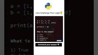 Lets challenge your logic guys 💪 