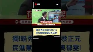 獨!皓秀訴狀嗆告蔡正元 民進黨團聲援挺馬郁雯!｜20240911｜#shorts