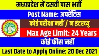 MP NCL ITI Apprentice Vacancy 2021 - Job Details