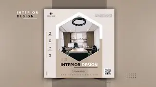 Interior design social media post || Photoshop Tutorial