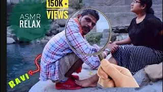 Indian ASMR Massage In Nature By Ravi - Natural Relaxing Sounds | G.O.A.T. Ravi Massage