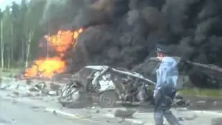 5 Death car crash in Russia