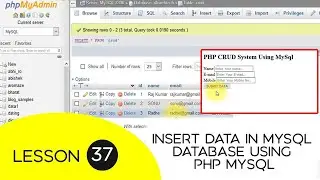 Insert data in mysql database using php mysql in Hindi - 37