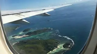 Emirates takeoff from Seychelles International Airport
