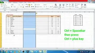Insert & Delete rows & columns using keyboard without mouse