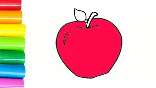 Bolalar Uchun Olma Qanday Chizish Mumkin ?How to Draw Aplle?🍎