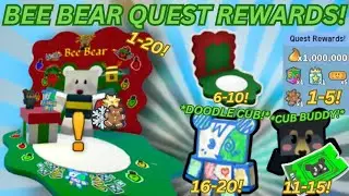 ALL Bee Bear's Beesmas 2024 Quest *Rewards!* | Bee Swarm Simulator