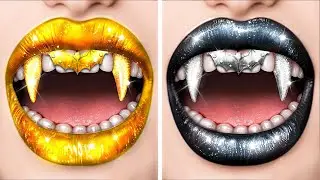 Преображение одного цвета челлендж! Девушка Серебро vs девушка Золото стали вампирами