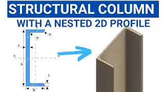 Revit family | Structural column- parametric U-shape with a nested 2D profile