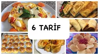 ÇOK KISA SÜREDE 6 TANE TARİF - KAHVALTIYA NE YAPSAM NE PİŞİRSEM? MENÜMDE NELER VAR-KAHVALTILIK