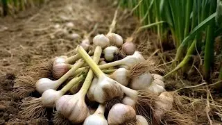 Уборка чеснока закончилась!#чеснок #уборкачеснока #garlic #озимыйчеснок #чесноководство