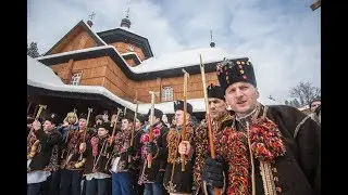 Hutsul carol in the village of Kryvorivnyna in the Carpathians