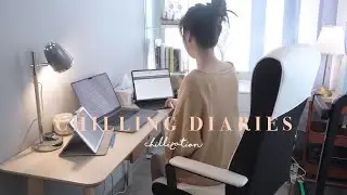 Chilling Diaries | Study Set Up | Lazy Home Food | Running a Small Digital Business | Simple Living