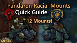 How To Get Pandaren Racial Mounts Quick Guide