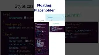 Create Floating Plaaceholder using HTML and CSS | #shorts #html #youtubeshorts