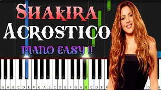 Shakira - Acróstico - Easy Piano Tutorial
