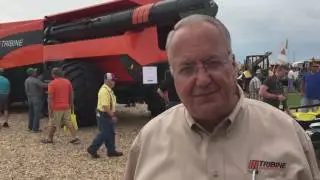 Tribine Huge combine with 1000 bushel grain tank