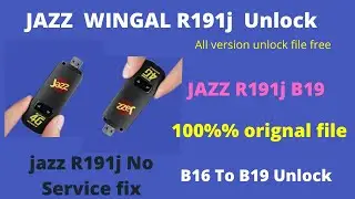 Jazz Wingle R191J B19 Full Unlock | No Service Fix | Imei Repair Fix | Solution 100