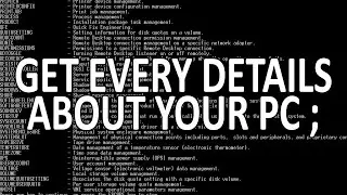 Geting Information About Your PC | All details of your pc | Factory Info | DoubleD Network