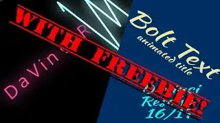 Bolt Text (Animated title) - Davinci Resolve 16/17 - Free download