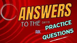 SQL Practice Questions Solution - Day14