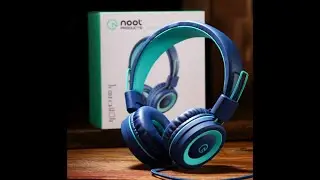 Kids Headphones - noot products K11 Foldable Stereo Tangle-Free 3.5mm Jack Wired Cord On-Ear Headset