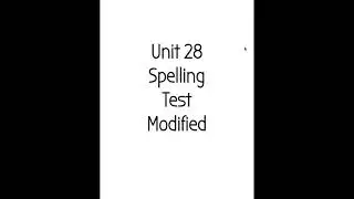 Unit 28 Modified