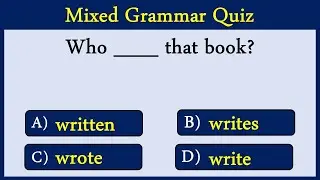 Mixed English Grammar Quiz 57:  Can You Score 10/10 In This Quiz?