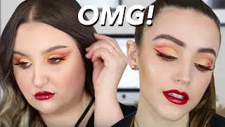 I TRIED FOLLOWING A RAWBEAUTYKRISTI MAKEUP TUTORIAL...OMG | HOT FIRE CUT CREASE
