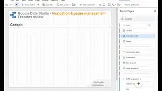 Google Data Studio navigation & pages management features - Duplicating/Adding page - After