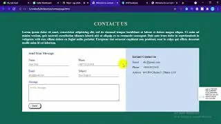 Web Design Basic Course in Bangla 2021|P5-Complete Contact Page Design By Using HTML and CSS|Class19