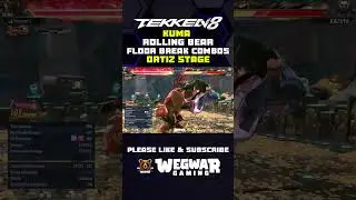 Tekken 8 | KUMA Rolling Bear Combos -  Floor Break (Ortiz Stage)