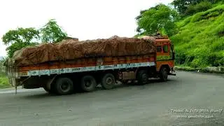 MSRTC Bus | Kannad Ghat | Heavy Loading Truck And continue Heavy Traffic | कन्नड घाट