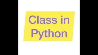 Learn how to create class in python