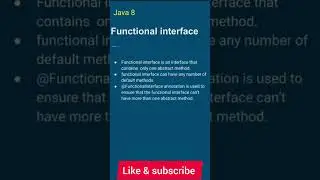 Functional Interface | Java 8 