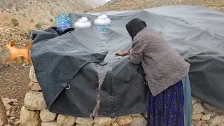 "IRAN nomadic life" 🌧🥺 of the disappearance of the Nader family dog | Heavy rain in the nomadic area