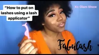 How To Put on lashes with a lash applicator ( Kc GlamShow )